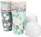 48 Pack Disposable 16oz Paper Coffee Cup with Lids, Paper To Go Cups for Themed Birthday Party